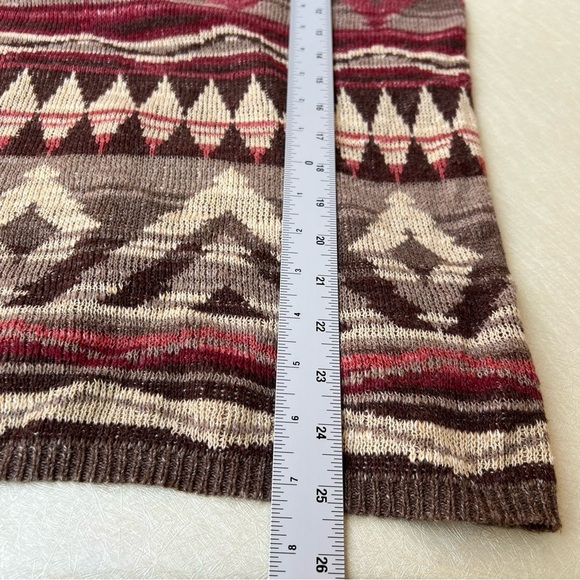 VINTAGE DENIM & SUPPLY By RALPH LAUREN Tan/Brown Tribal Print Sweater Women’s XS - Picture 4 of 8